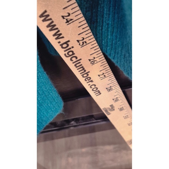 A New Day Womens Ciao Ciao Sequin Graphic Mock Neck Sweater Teal Green XL New - Picture 10 of 11